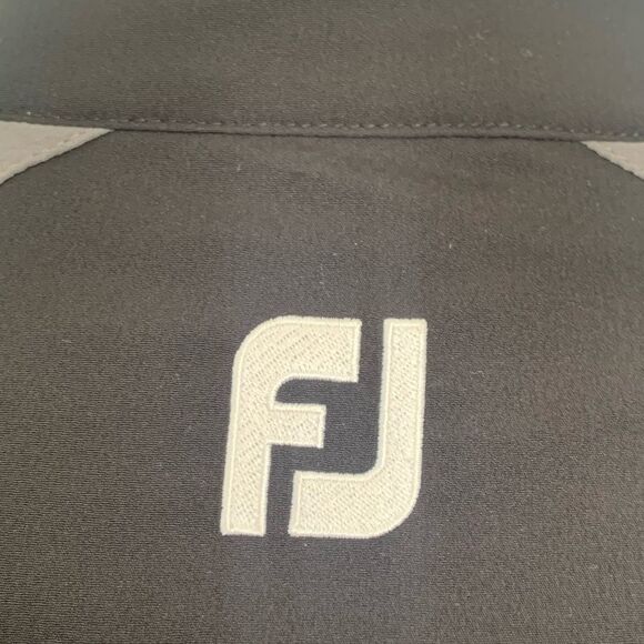 Black and Gray Footjoy Quarter-Zip Pullover - Picture 4 of 7